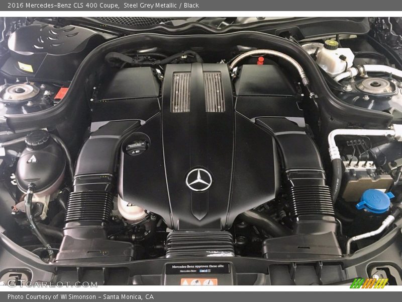 Steel Grey Metallic / Black 2016 Mercedes-Benz CLS 400 Coupe