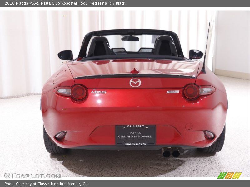 Soul Red Metallic / Black 2016 Mazda MX-5 Miata Club Roadster