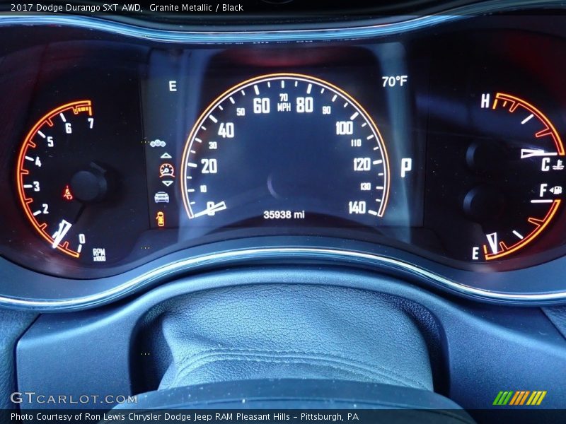 Granite Metallic / Black 2017 Dodge Durango SXT AWD