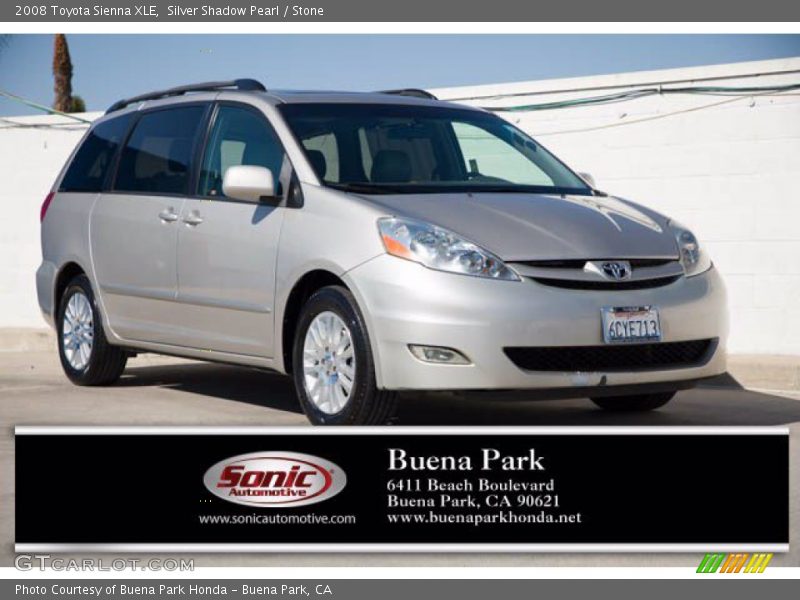 Silver Shadow Pearl / Stone 2008 Toyota Sienna XLE