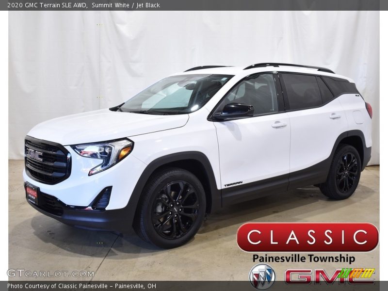 Summit White / Jet Black 2020 GMC Terrain SLE AWD