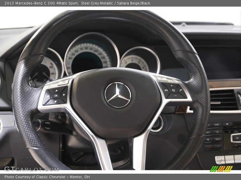 Steel Grey Metallic / Sahara Beige/Black 2013 Mercedes-Benz C 300 4Matic Sport