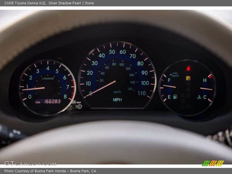 Silver Shadow Pearl / Stone 2008 Toyota Sienna XLE