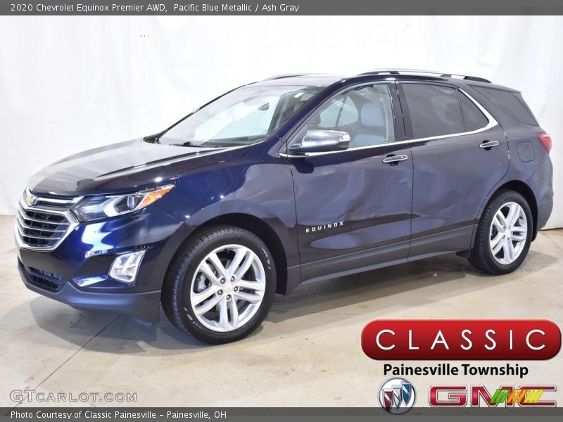 Pacific Blue Metallic / Ash Gray 2020 Chevrolet Equinox Premier AWD