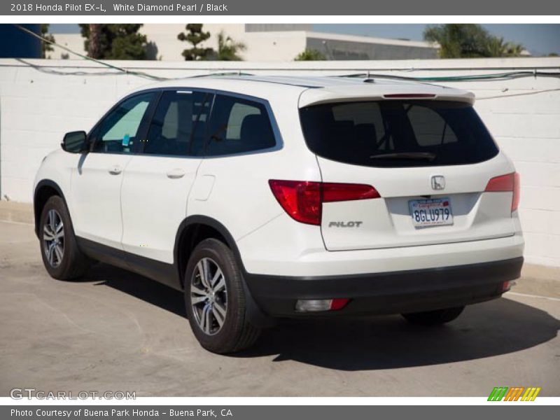 White Diamond Pearl / Black 2018 Honda Pilot EX-L