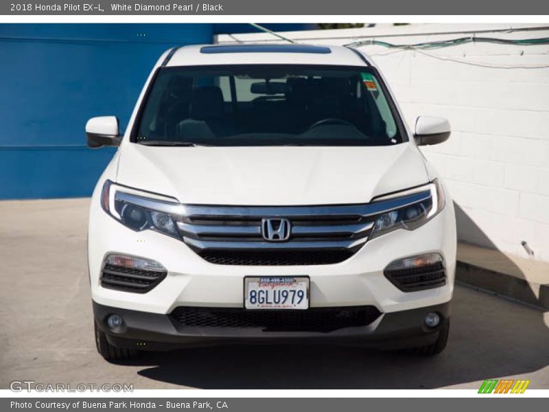 White Diamond Pearl / Black 2018 Honda Pilot EX-L