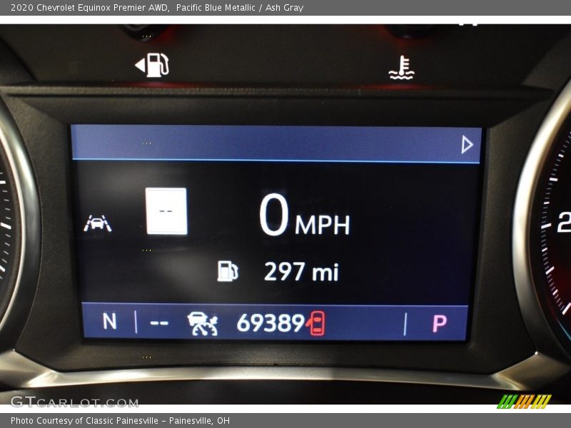 Pacific Blue Metallic / Ash Gray 2020 Chevrolet Equinox Premier AWD
