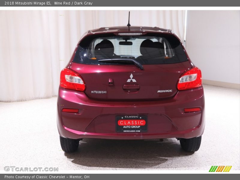 Wine Red / Dark Gray 2018 Mitsubishi Mirage ES