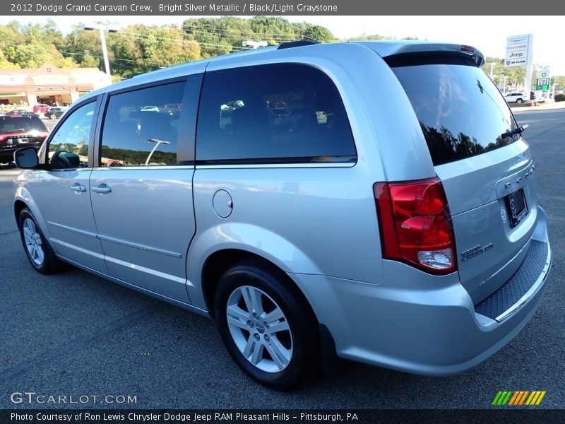 Bright Silver Metallic / Black/Light Graystone 2012 Dodge Grand Caravan Crew