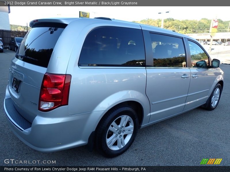 Bright Silver Metallic / Black/Light Graystone 2012 Dodge Grand Caravan Crew