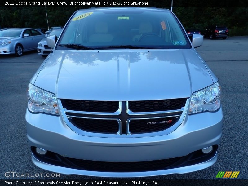 Bright Silver Metallic / Black/Light Graystone 2012 Dodge Grand Caravan Crew