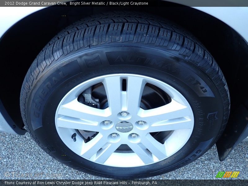 Bright Silver Metallic / Black/Light Graystone 2012 Dodge Grand Caravan Crew