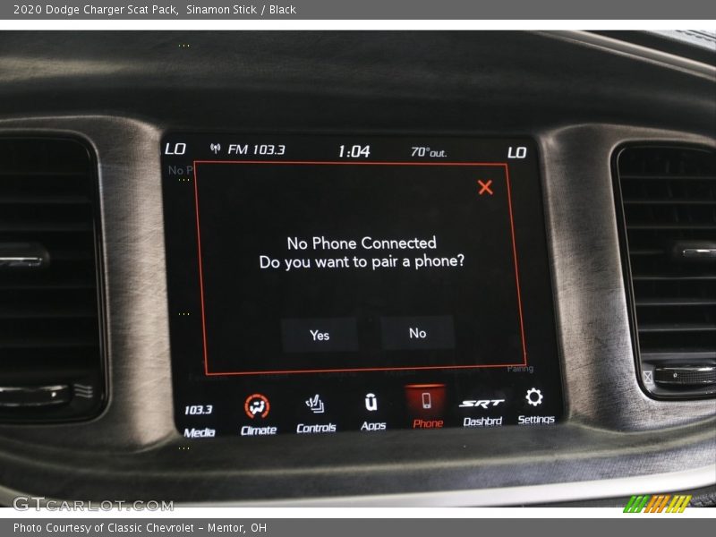 Sinamon Stick / Black 2020 Dodge Charger Scat Pack