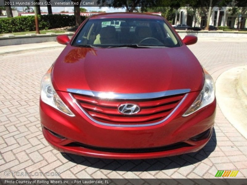 Venetian Red / Camel 2011 Hyundai Sonata GLS