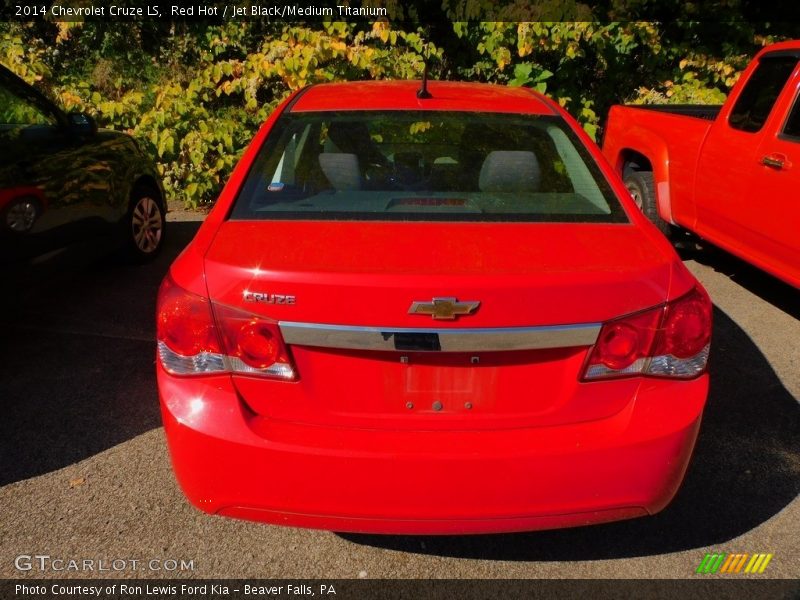Red Hot / Jet Black/Medium Titanium 2014 Chevrolet Cruze LS
