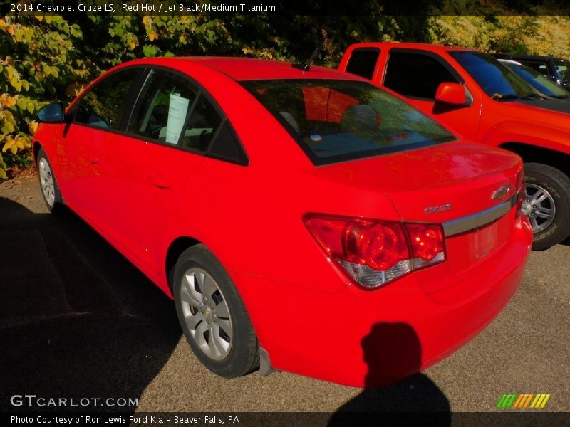 Red Hot / Jet Black/Medium Titanium 2014 Chevrolet Cruze LS