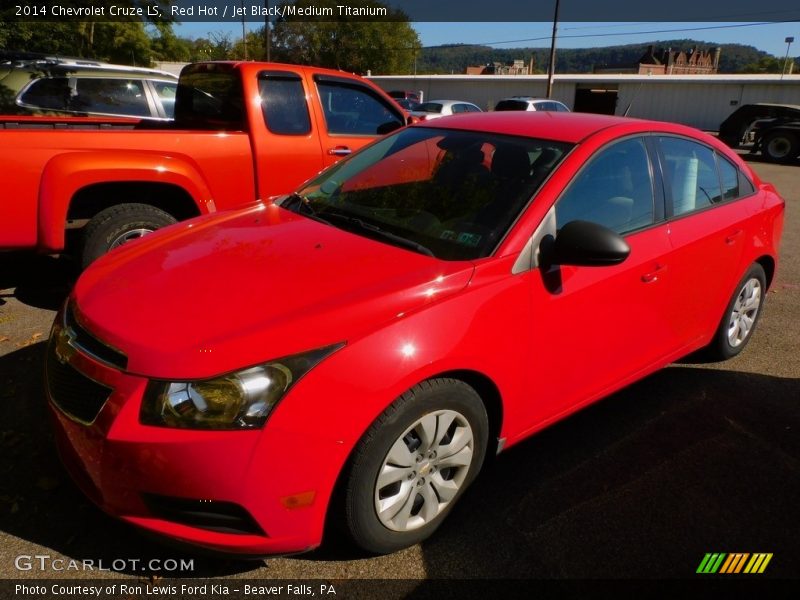 Red Hot / Jet Black/Medium Titanium 2014 Chevrolet Cruze LS