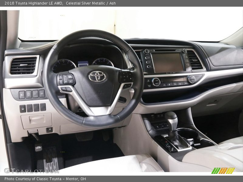 Celestial Silver Metallic / Ash 2018 Toyota Highlander LE AWD