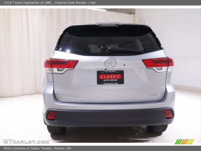 Celestial Silver Metallic / Ash 2018 Toyota Highlander LE AWD