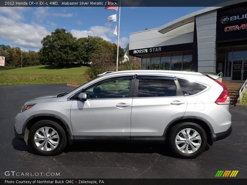 Alabaster Silver Metallic / Black 2012 Honda CR-V EX-L 4WD