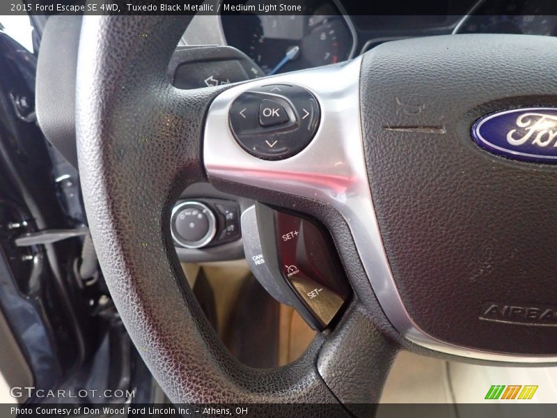Tuxedo Black Metallic / Medium Light Stone 2015 Ford Escape SE 4WD
