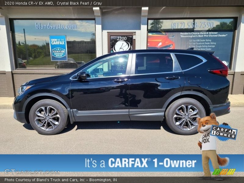 Crystal Black Pearl / Gray 2020 Honda CR-V EX AWD