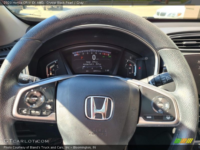 Crystal Black Pearl / Gray 2020 Honda CR-V EX AWD