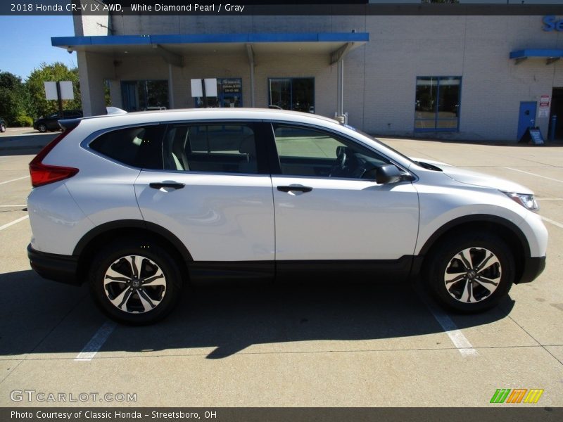 White Diamond Pearl / Gray 2018 Honda CR-V LX AWD