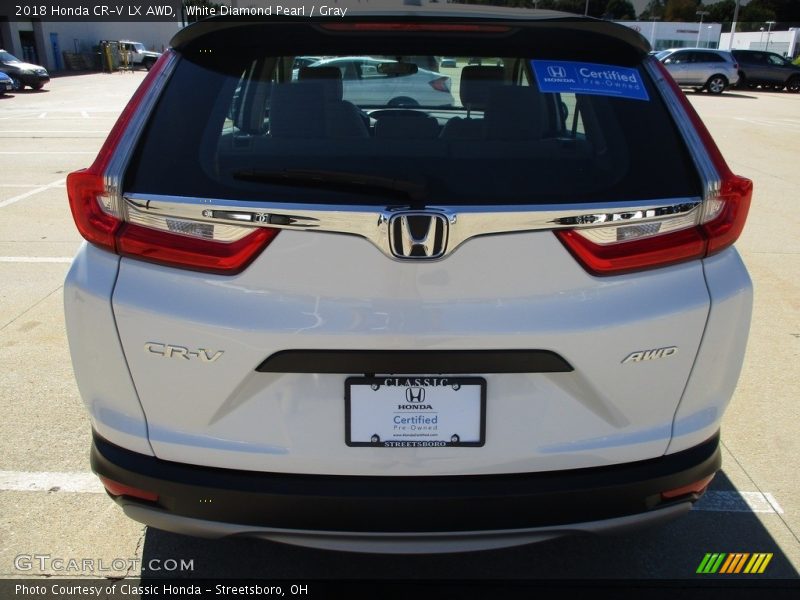 White Diamond Pearl / Gray 2018 Honda CR-V LX AWD