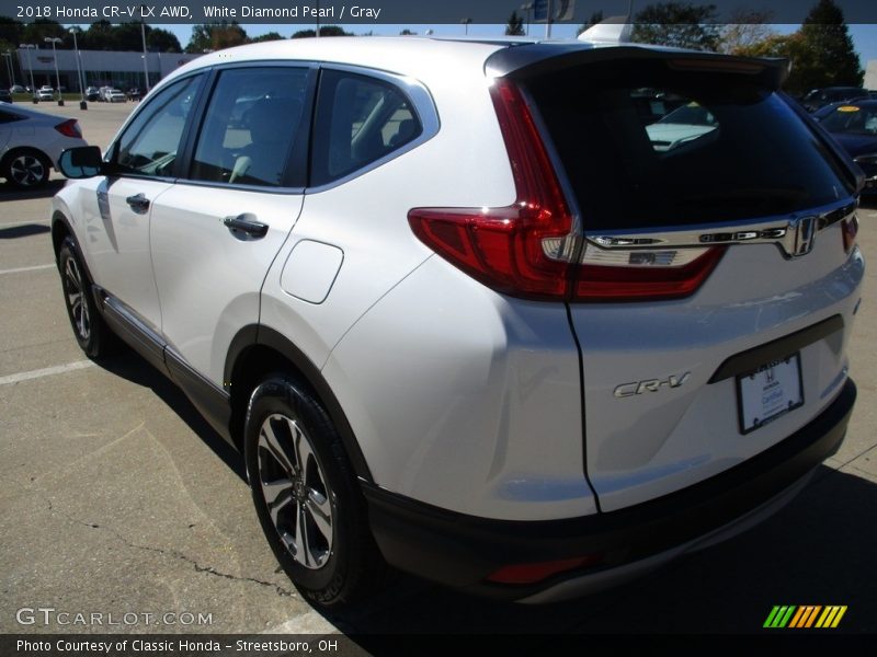 White Diamond Pearl / Gray 2018 Honda CR-V LX AWD