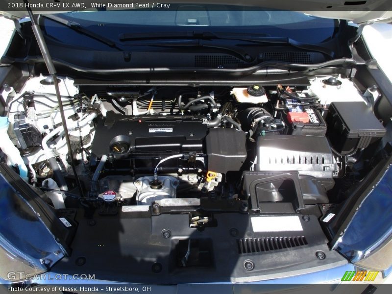 White Diamond Pearl / Gray 2018 Honda CR-V LX AWD