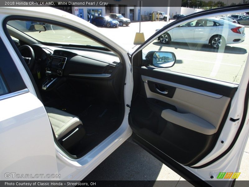 White Diamond Pearl / Gray 2018 Honda CR-V LX AWD