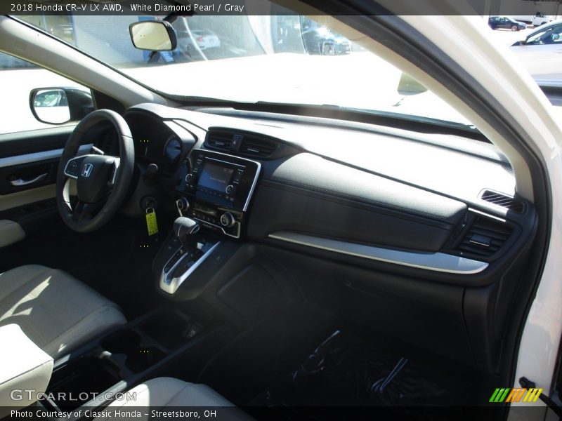 White Diamond Pearl / Gray 2018 Honda CR-V LX AWD