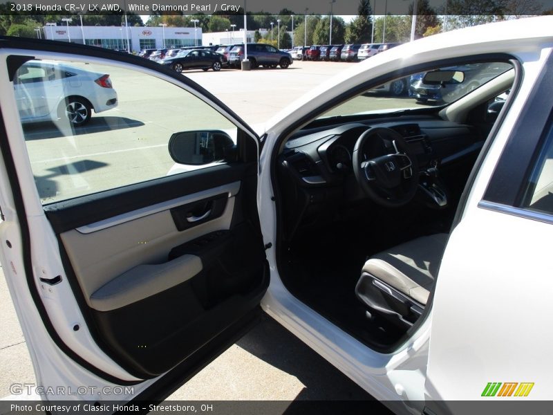 White Diamond Pearl / Gray 2018 Honda CR-V LX AWD