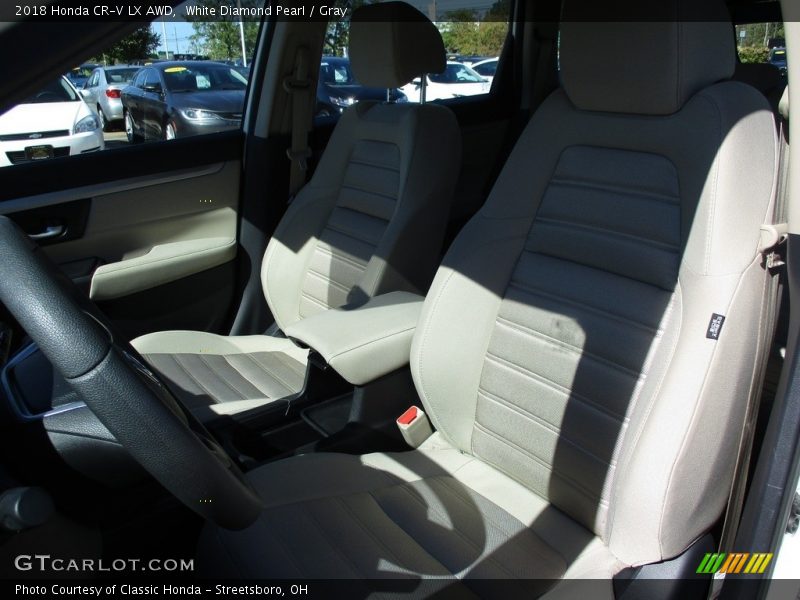 White Diamond Pearl / Gray 2018 Honda CR-V LX AWD