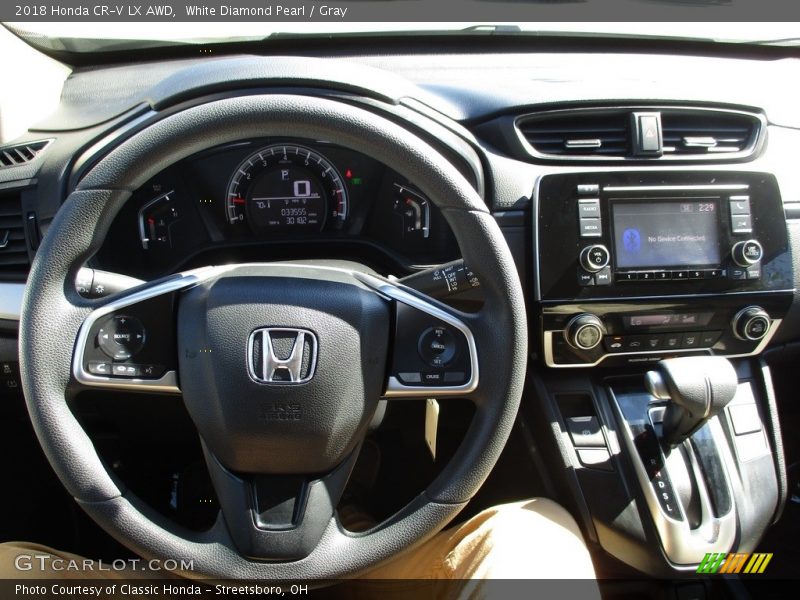 White Diamond Pearl / Gray 2018 Honda CR-V LX AWD