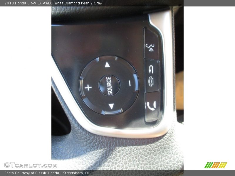 White Diamond Pearl / Gray 2018 Honda CR-V LX AWD