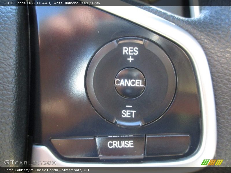 White Diamond Pearl / Gray 2018 Honda CR-V LX AWD