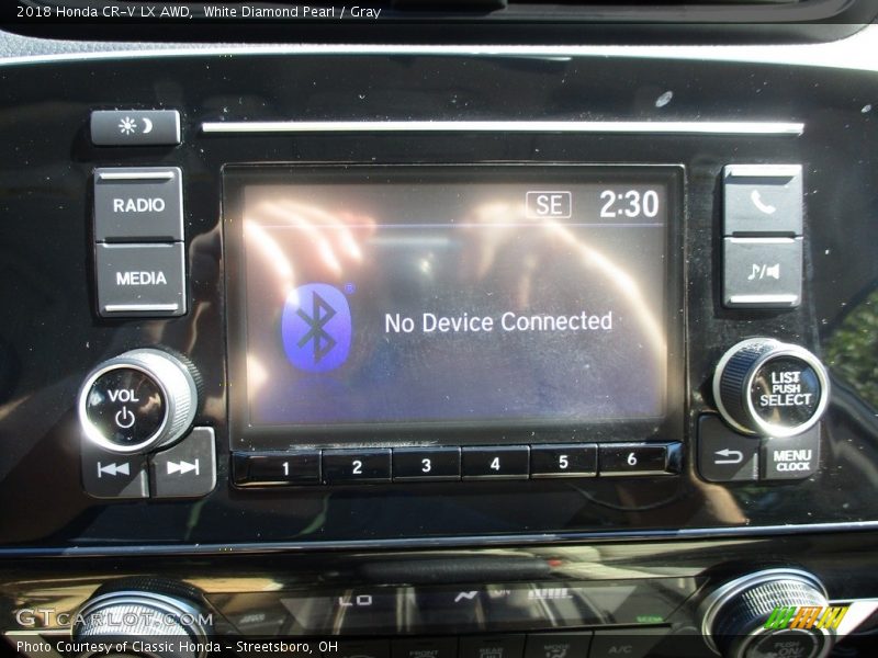 White Diamond Pearl / Gray 2018 Honda CR-V LX AWD