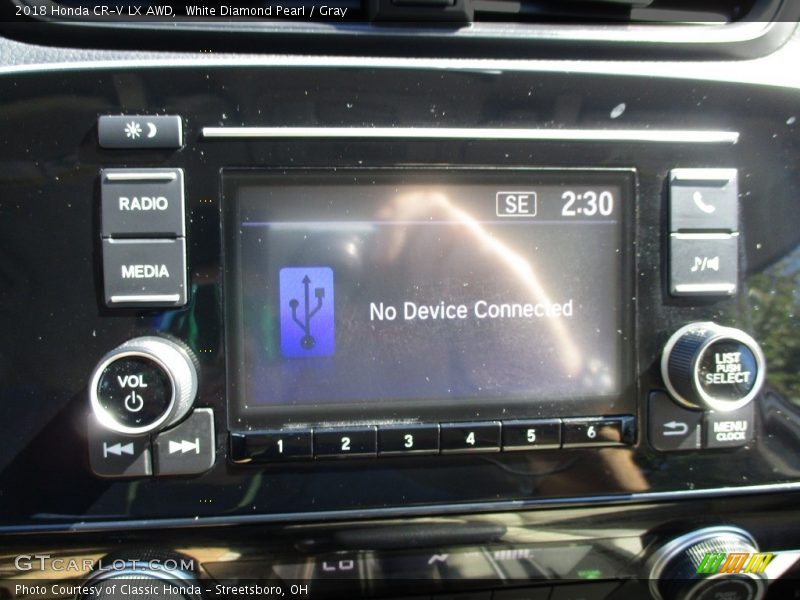 White Diamond Pearl / Gray 2018 Honda CR-V LX AWD