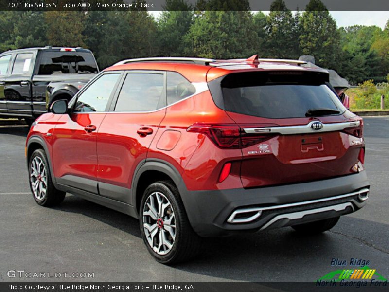 Mars Orange / Black 2021 Kia Seltos S Turbo AWD