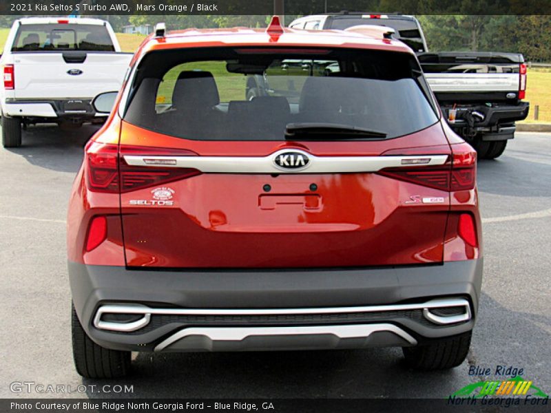 Mars Orange / Black 2021 Kia Seltos S Turbo AWD