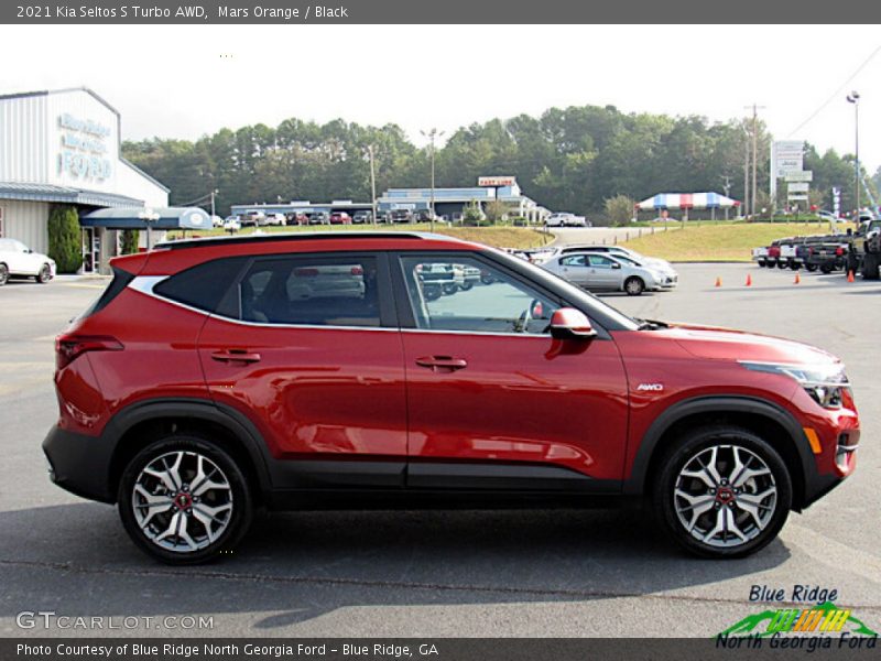 Mars Orange / Black 2021 Kia Seltos S Turbo AWD