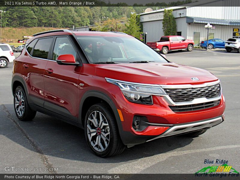 Mars Orange / Black 2021 Kia Seltos S Turbo AWD