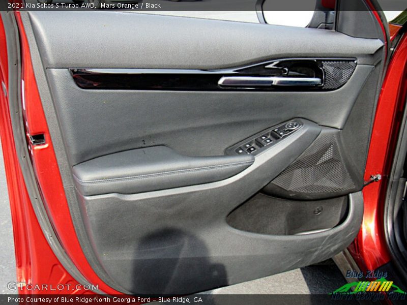 Mars Orange / Black 2021 Kia Seltos S Turbo AWD