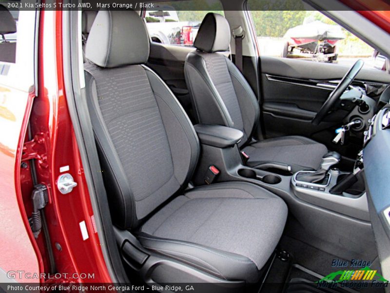 Mars Orange / Black 2021 Kia Seltos S Turbo AWD