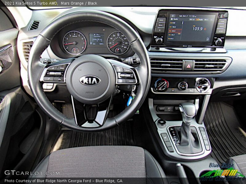 Mars Orange / Black 2021 Kia Seltos S Turbo AWD