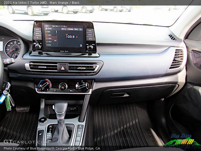 Mars Orange / Black 2021 Kia Seltos S Turbo AWD