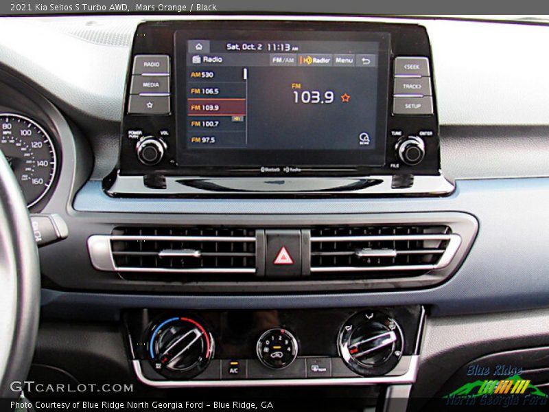 Mars Orange / Black 2021 Kia Seltos S Turbo AWD