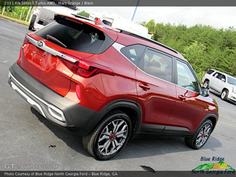 Mars Orange / Black 2021 Kia Seltos S Turbo AWD